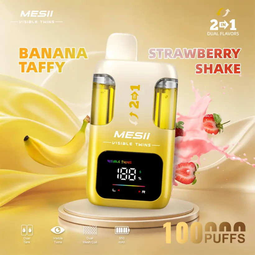 Mesii 100K Zaciągnięć Visible Twins Podwójne Smaki Crystal Jednorazowy Vape Darmowa Wysyłka 8 Mesii 100K Zaciągnięć Visible Twins Podwójne Smaki Crystal Jednorazowy Vape Darmowa Wysyłka
