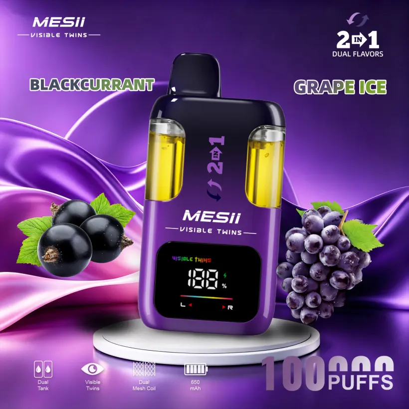 Mesii 100K Zaciągnięć Visible Twins Podwójne Smaki Crystal Jednorazowy Vape Darmowa Wysyłka 4 Mesii 100K Zaciągnięć Visible Twins Podwójne Smaki Crystal Jednorazowy Vape Darmowa Wysyłka