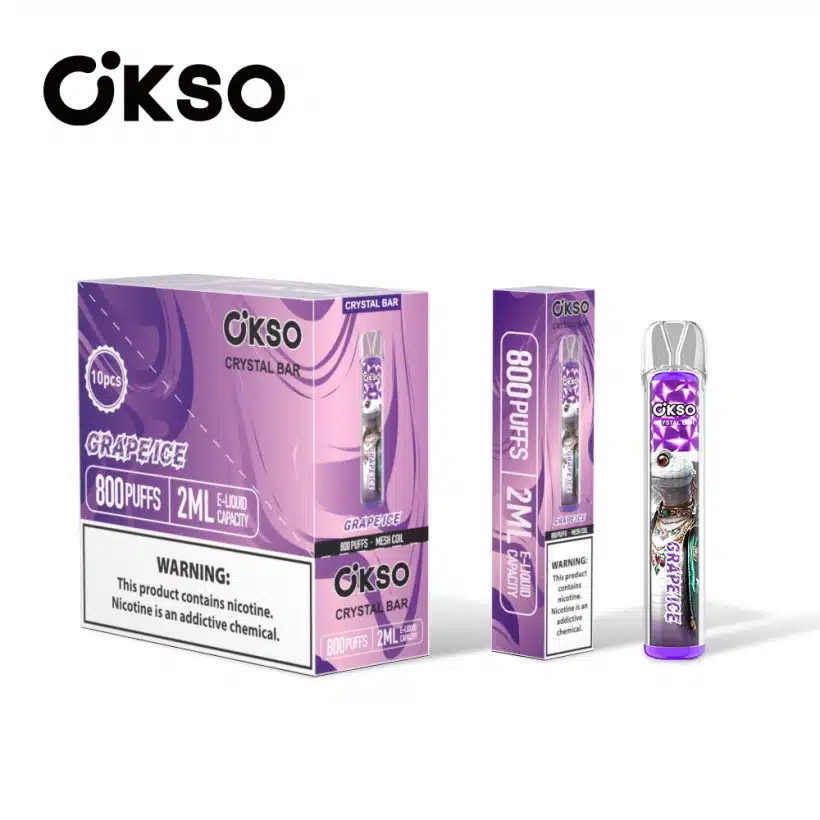 OKSO 800 Puffs Crystal Bar Vape Jednorazowy Tani Hurt Z 2ml E Liquid 6 OKSO 800 Puffs Crystal Bar Vape Jednorazowy Tani Hurt Z 2ml E Liquid