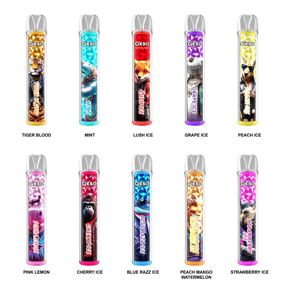 OKSO 800 Puffs Crystal Bar Vape Jednorazowy Tani Hurt Z 2ml E Liquid 16 OKSO 800 Puffs Crystal Bar Vape Jednorazowy Tani Hurt Z 2ml E Liquid