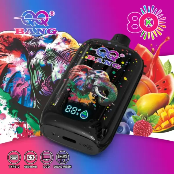 QQ Bang 80000 Zaciągnięć 80K Akumulatorowy Jednorazowy Vape Pen Darmowa Wysyłka 9 QQ Bang 80000 Zaciągnięć 80K Akumulatorowy Jednorazowy Vape Pen Darmowa Wysyłka