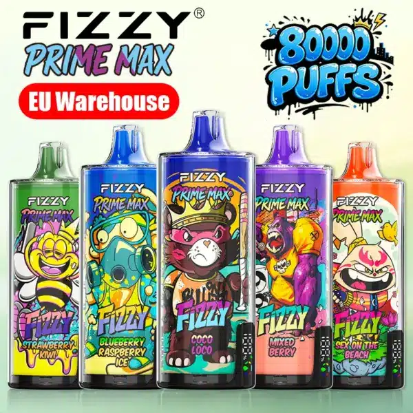 Fizzy 80K Zaciągnięć Prime Max Jednorazowy Vape Magazyn UE Darmowa Wysyłka