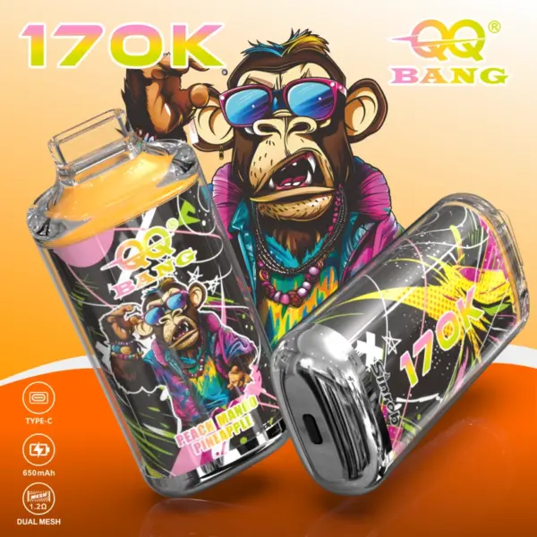 QQ Bang 170K Zaciągnięć Crystal Jednorazowy Vape Hurtowa Sprzedaż Niska Cena Darmowa Wysyłka