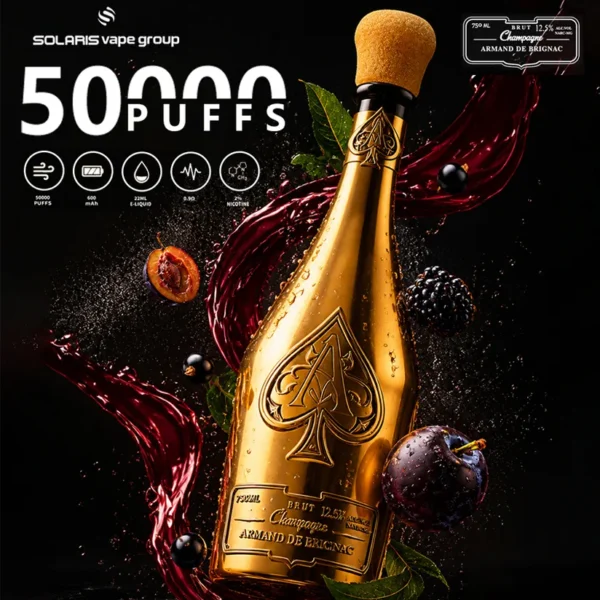 Solaris Champagne 50k Zaciągnięć 50000 Puffs Armand De Brignac