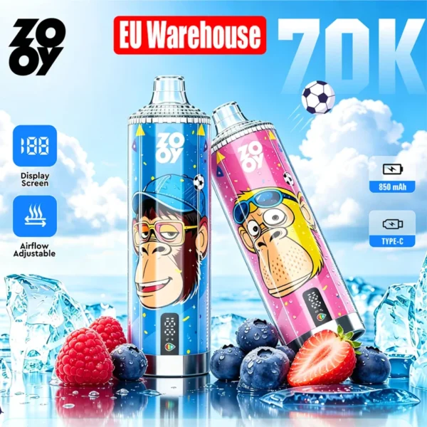 ZOOY 70K Zaciągnięć 70000 Puffs Crystal Jednorazowy E-papieros Vape Kupić wysyłka z Europy