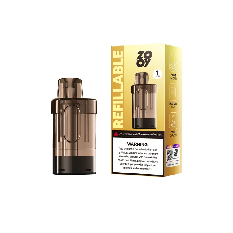 ZOOY Pusty wielokrotnego napełniania pod ładowalny widoczny zbiornik na płyn do vape hurt fabryka oryginalna hurt online 8 ZOOY Refillable Pod